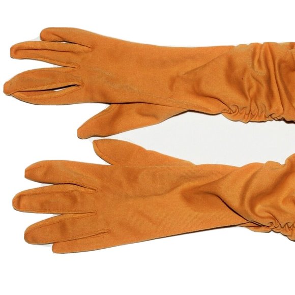 Fownes Accessories - FOWNES NYLO B scrunched yellow wheat / mustard color gloves - vintage